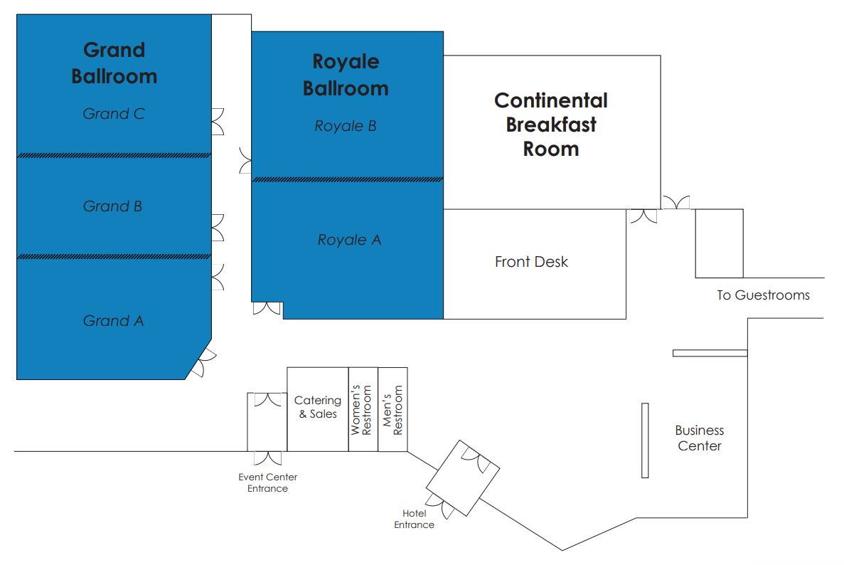 Event space map, click download for pdf and text